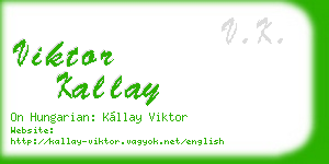 viktor kallay business card